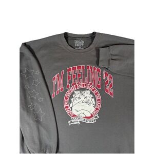 Taylor Swift Concert Tour I'm Feeling '22 Cat Gray Crewneck‎ Sweatshirt Size 4XL